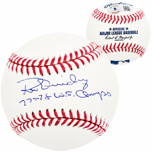 Ron Guidry Autographed Signed Official MLB Baseball New York Yankees "77 & 78 Ws Champs" Beckett Beckett Witness #212250 