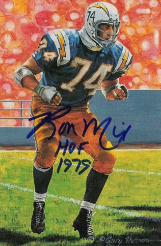 Ron Mix Autographed Signed Goal Line Art Card - Autographs