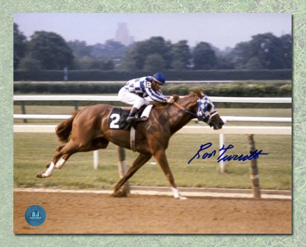 Ron Turcotte Autographed Signed Secretariat Belmont Stakes Horse Racing 8x10 Photo