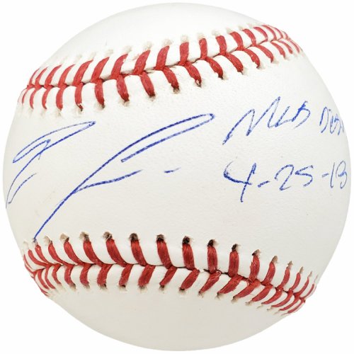 Ronald Acuna Jr. Autographed Signed Official MLB Baseball Atlanta Braves "MLB Debut 4-25-18" Beckett Beckett 