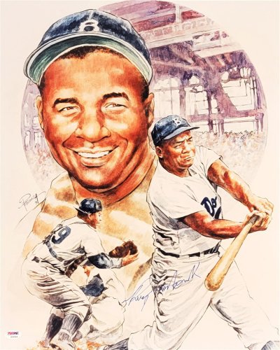 Roy Campanella Autographed Signed 16X20 Photo Brooklyn Dodgers PSA/DNA 