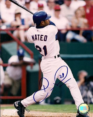 Ruben Mateo Autographed Signed Photo Texas Rangers - Autographs