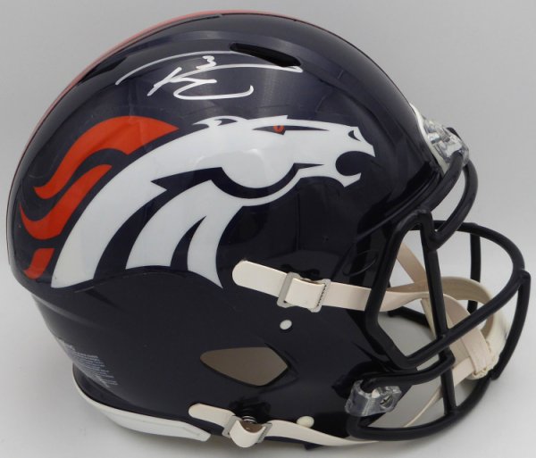 Russell Wilson Autographed Signed Blue Full Size Authentic Helmet Denver Broncos Fanatics Holo #Dq16478474 