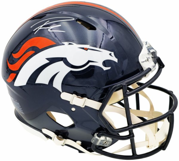 Russell Wilson Autographed Signed Denver Broncos Blue Full Size Authentic Speed Helmet Fanatics Holo #227927 