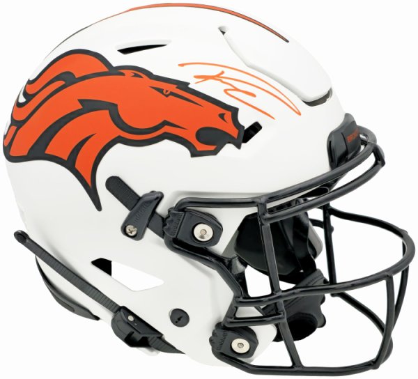 Russell Wilson Autographed Signed Denver Broncos Lunar Eclipse White Full Size Authentic Hyper Speed Flex Helmet Fanatics Holo #227933 