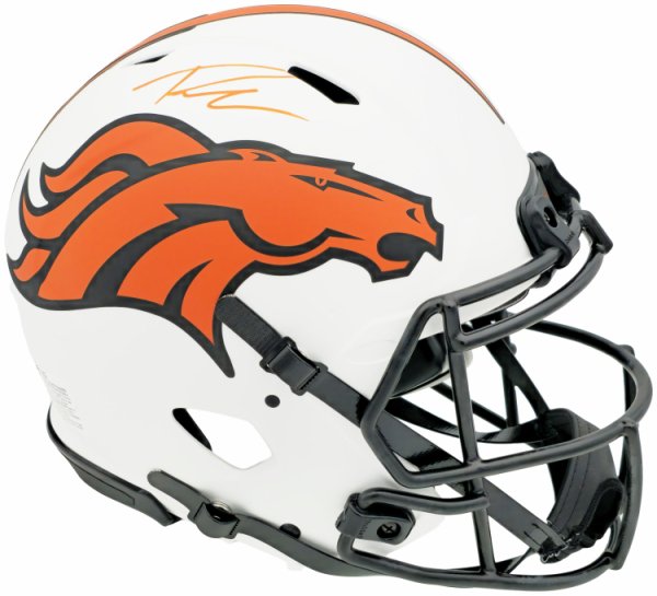 Russell Wilson Autographed Signed Denver Broncos Lunar Eclipse White Full Size Authentic Speed Helmet Fanatics Holo #227936 
