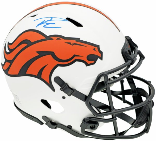 Russell Wilson Autographed Signed Denver Broncos Lunar Eclipse White Full Size Authentic Speed Helmet Fanatics Holo #227937 