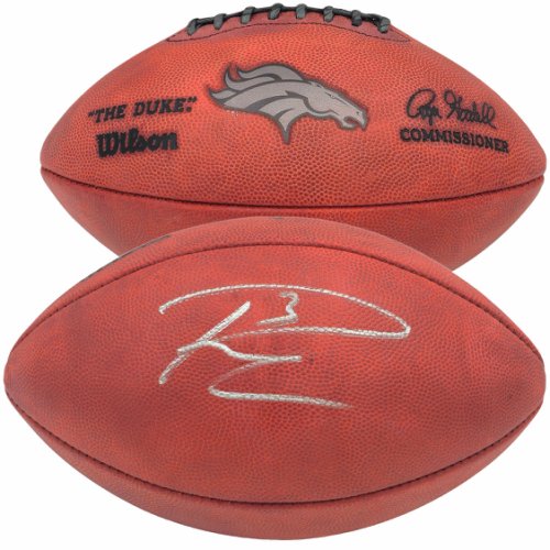 Russell Wilson Autographed Signed Official NFL Leather Denver Broncos Logo Football Fanatics Holo #227946 