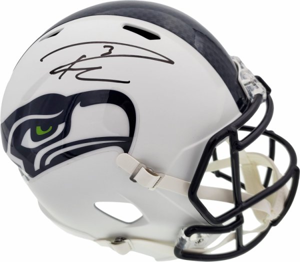 Russell Wilson Autographed Signed Seattle Seahawks Flat Matte White Full Size Speed Replica Helmet Rw Holo #178958 