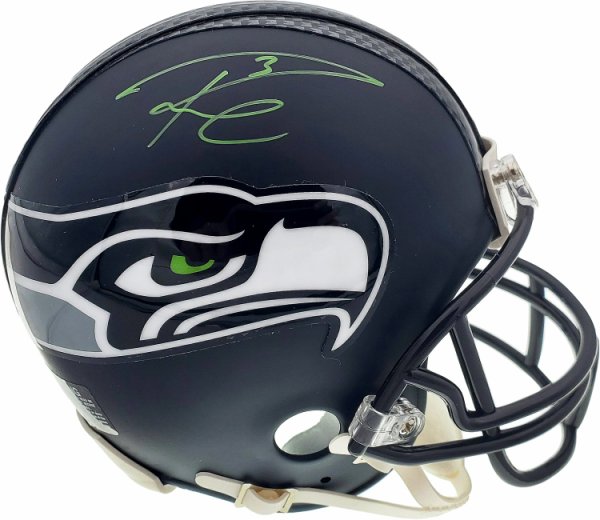 Russell Wilson Autographed Signed Seattle Seahawks Mini Helmet In Green Rw Holo #71470 