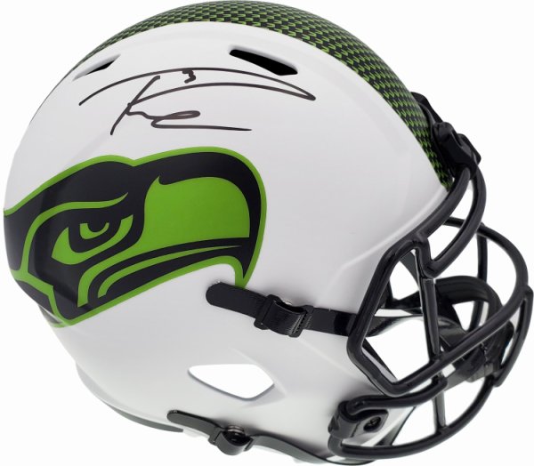 Russell Wilson Autographed Signed Seattle Seahawks White Lunar Eclipse Full Size Speed Replica Helmet Rw Holo & Beckett Beckett 