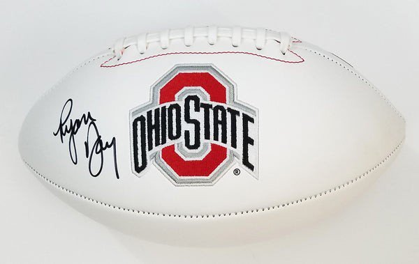 Ryan Day Autographed Ohio State Buckeyes Logo Football Beckett Witnessed