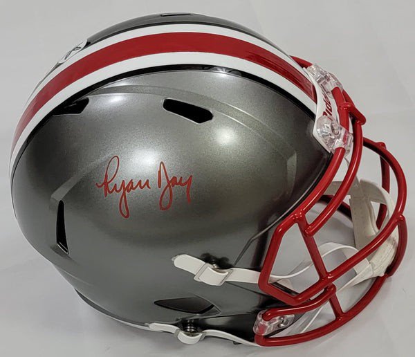 Ryan Day Autographed Ohio State Riddell Speed Flash Replica Helmet Beckett Witnessed
