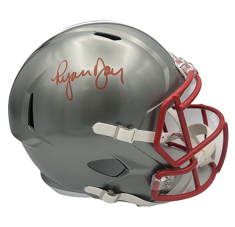 Ryan Day Autographed Signed Ohio State Buckeyes Riddell Speed FLASH Full Size Replica Helmet - Beckett Authentic 