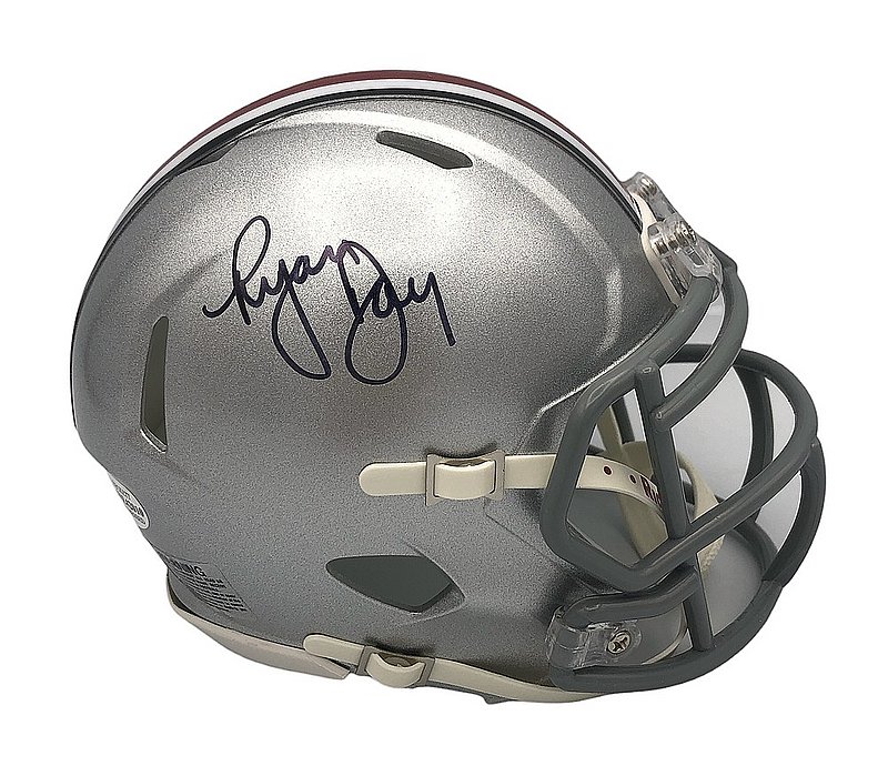 Ryan Day Autographed Signed Ohio State Buckeyes Riddell Speed Mini Helmet - Beckett 