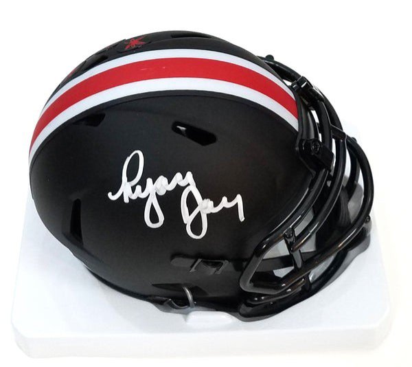 Ryan Day Autographed Signed Ohio State Riddell Eclipse Mini Helmet Beckett Witnessed 
