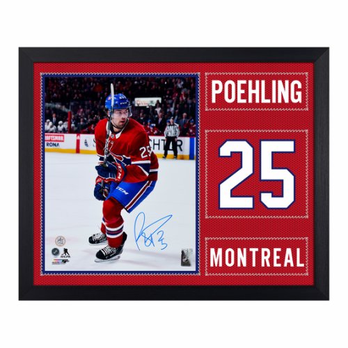 Ryan Poehling Autographed Signed Montreal Canadiens Uniform Graphic 19x23 Frame