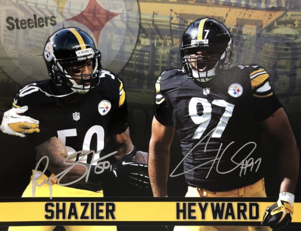 Ryan Shazier & Cameron Heyward Pittsburgh Steelers 11-1 11x14 Autographed Signed Photo - Certified Authentic 