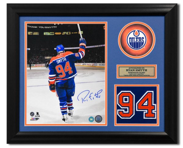 Ryan Smyth Autographed Signed Edmonton Oilers Game Day Number 20x24 Frame