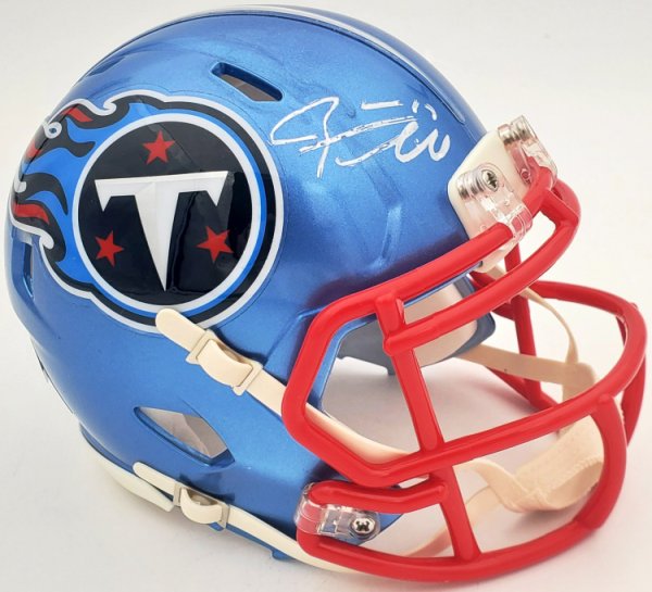 Ryan Tannehill Autographed Signed Tennessee Titans Flash Blue Speed Mini Helmet Beckett Beckett Qr #Wn46893 