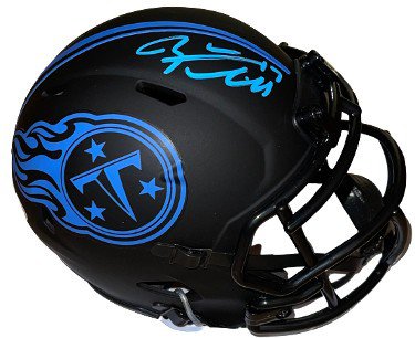 Ryan Tannehill signed Tennessee Titans Riddell Eclipse Mini Helmet #17- Beckett Witnessed