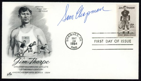 Sam Chapman Autographed First Day Cover Philadelphia A's #154005
