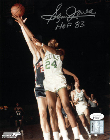 Sam Jones Autographed Signed Boston Celtics Color 8x10 Photo HOF 83- JSA Hologram 