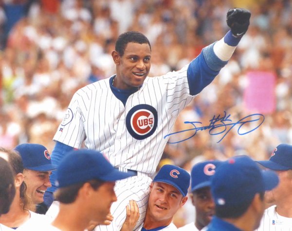 Sammy Sosa Autographed 16X20 Photo Chicago Cubs Beckett Beckett