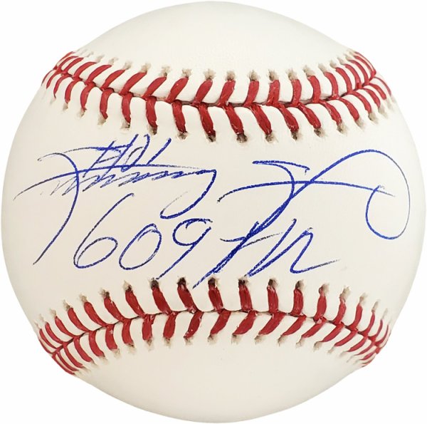 Sammy Sosa Autographed Official MLB Baseball Chicago Cubs "609 Hr" Beckett Beckett