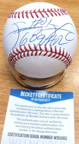 Sammy Sosa Autographed Signed "609 Hr's" Official Rawlings Major League Baseball Beckett - Autographs 