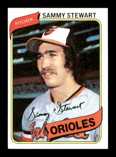 Sammy Stewart Autographed 1980 Topps Card #119 Baltimore Orioles #166466