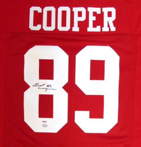 San Francisco 49Ers Earl Cooper Autographed Signed Red Jersey PSA/DNA 