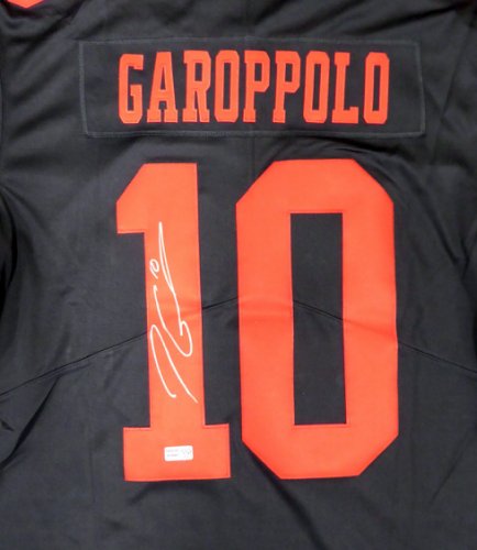 San Francisco 49Ers Jimmy Garoppolo Autographed Signed Black Nike Vapor Twill Jersey Size L Tristar Holo #177432 