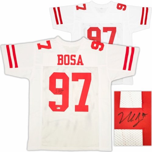San Francisco 49Ers Nick Bosa Autographed Signed White Jersey Beckett Beckett Witness #230701 