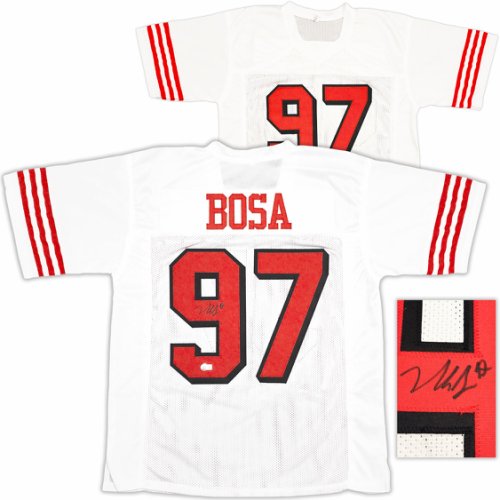 San Francisco 49Ers Nick Bosa Autographed Signed White Jersey Beckett Beckett Witness #230702 