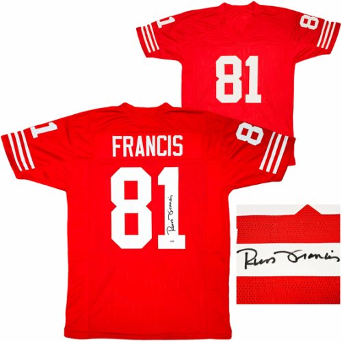 San Francisco 49Ers Russ Francis Autographed Red Jersey PSA/DNA