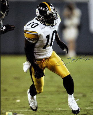 Santonio Holmes Autographed Signed Pittsburgh Steelers 16x20 Photo (white jersey) - Holmes Hologram 