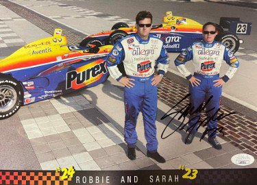 Sarah Fisher signed Purex Racing Indy Car 8x11 Photo #4- JSA #LL60511