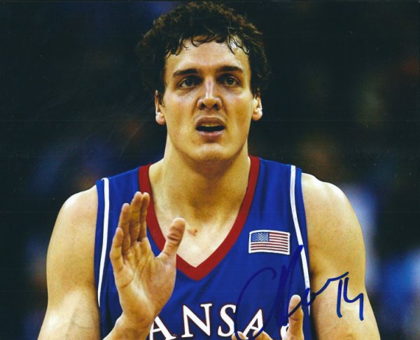 Sasha Kaun Autographed Signed Kansas Jayhawks Basketball 8X10 Photo - Autographs