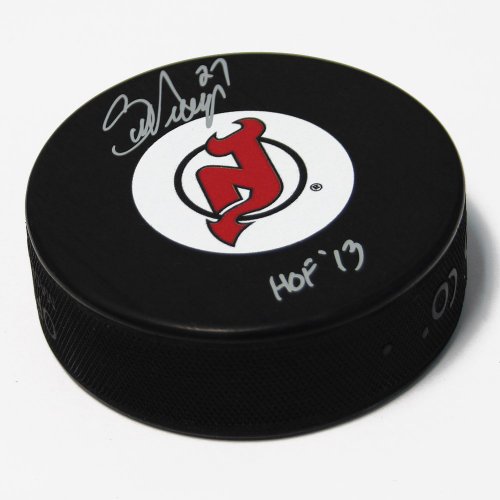 Scott Niedermayer Autographed Signed New Jersey Devils Hockey Puck with HOF Note