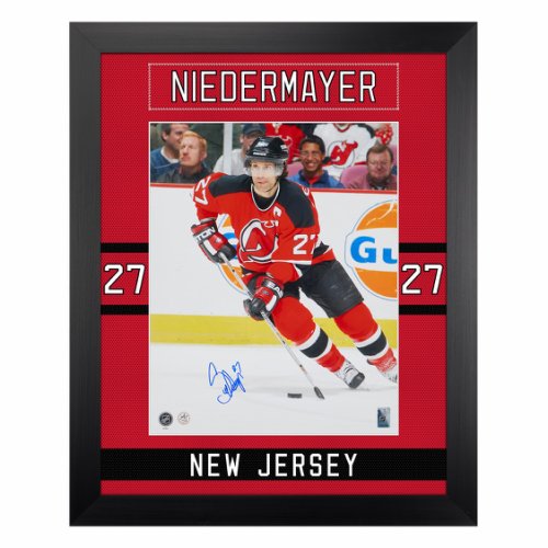 Scott Niedermayer Autographed Signed New Jersey Devils Uniform Graphic 26x32 Frame