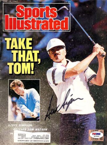 Scott Simpson Autographed Signed Sports Illustrated Magazine PSA/DNA 