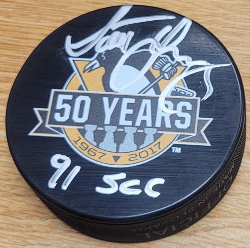 Scott Young Autographed Signed Pittsburgh Penguins Hockey Puck - Autographs