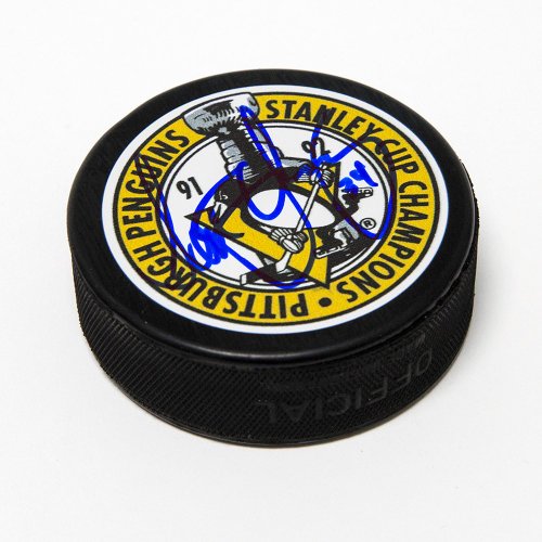 Scott Young Pittsburgh Penguins Autographed Signed Stanley Cup Puck