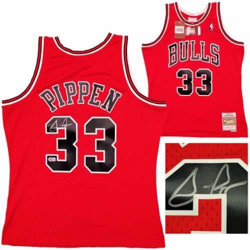 100% Authentic Scottie Pippen Mitchell Ness 95 96 Bulls Jersey Size Multi  New