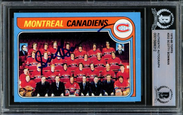 Scotty Bowman Autographed 1979-80 Topps Card #252 Montreal Canadiens Beckett Beckett
