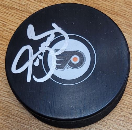 Sean Burke Autographed Signed Philadelphia Flyers Hockey Puck - Autographs