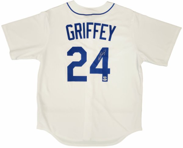 Seattle Mariners Ken Griffey Jr. Autographed Signed White Nike Jersey Size L Beckett Beckett & Mcs Holo #194790 