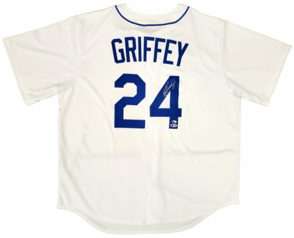 Seattle Mariners Ken Griffey Jr. Autographed Signed White Nike Jersey Size Xl Beckett Beckett & Mcs Holo #194791 