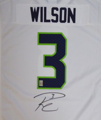 Seattle Seahawks Russell Wilson Autographed Signed White Nike Jersey Size Xxl Rw Holo #105024 
